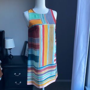 LOFT Multicolor Sleeveless Print Shift Dress (Size XS)